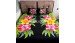 New Design Rayon Bedsheet Hand Painted Floral Design by Balinese Artisans